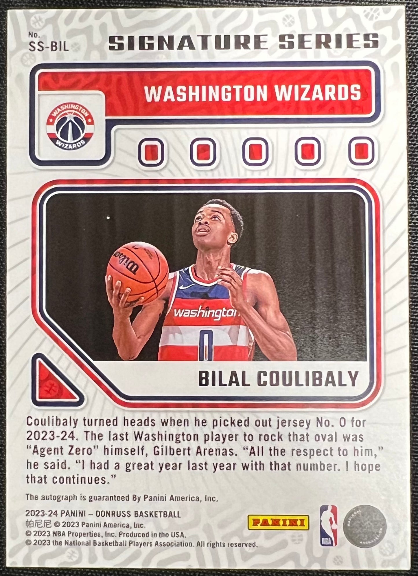 Basketball Bilal Coulibaly #SS-BIL (Panini-Donruss Basketball Autographed)