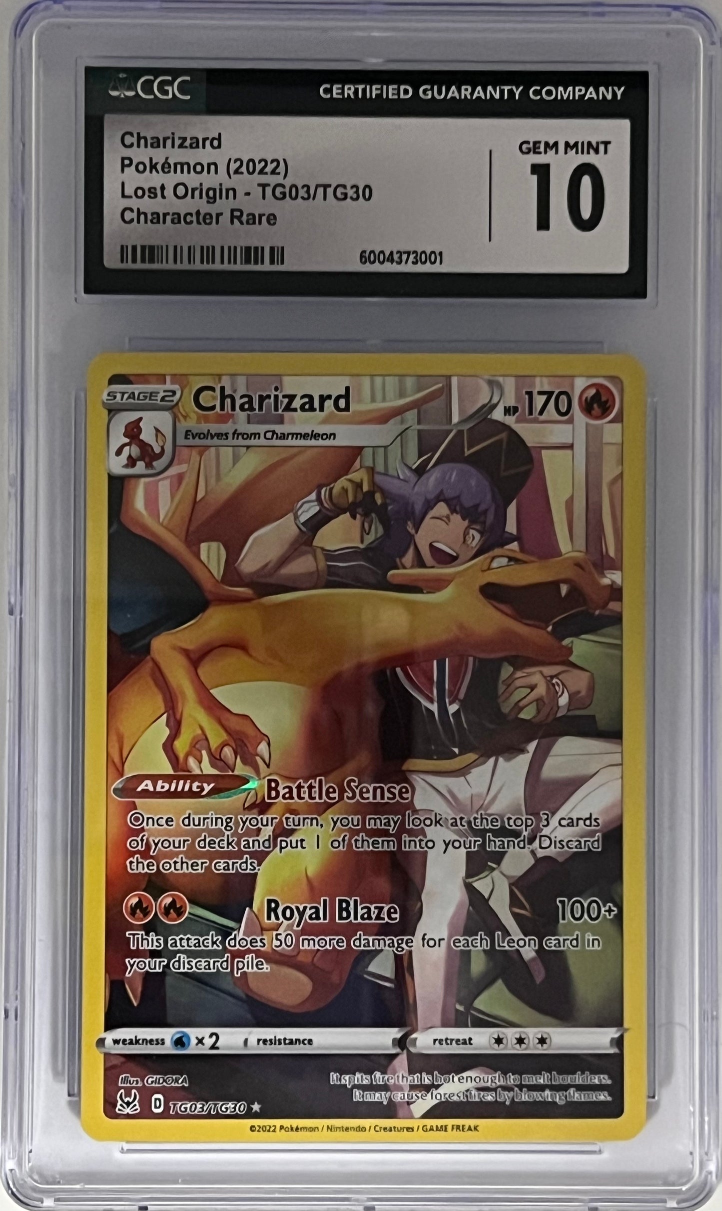 Pokémon Charizard #TG03/TG30 (Lost Origin) CGC Graded 10