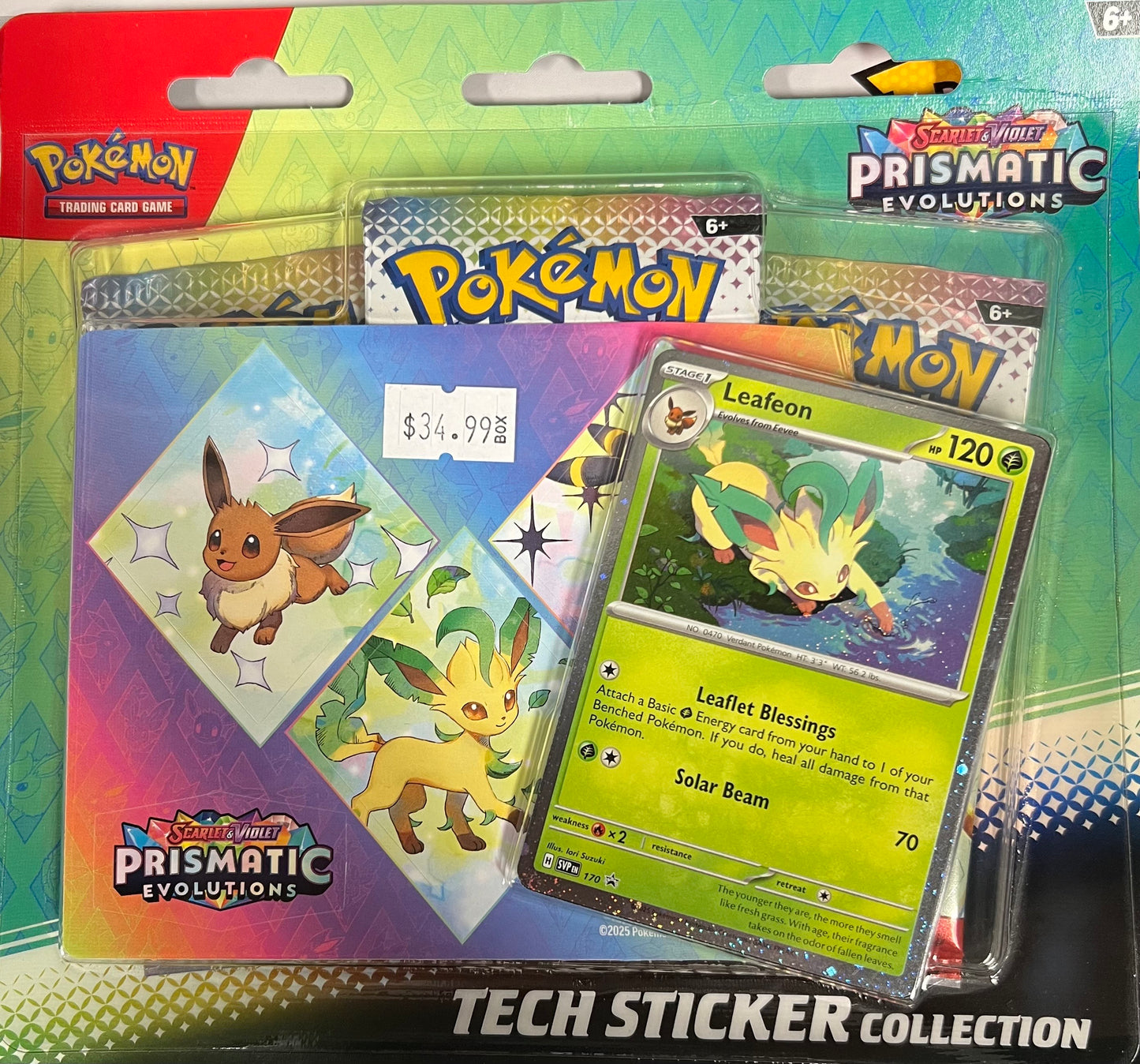 Pokemon Scarlet & Violet Prismatic Evolutions Tech Sticker Collection