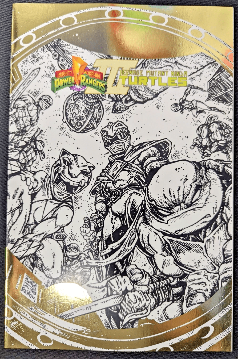 Comics - Mighty Morphin Power Rangers Teenage Mutant Ninja Turtles III 3 Foil Ashcan - Fan - Tastic Cards & Comics - Boom! Studios