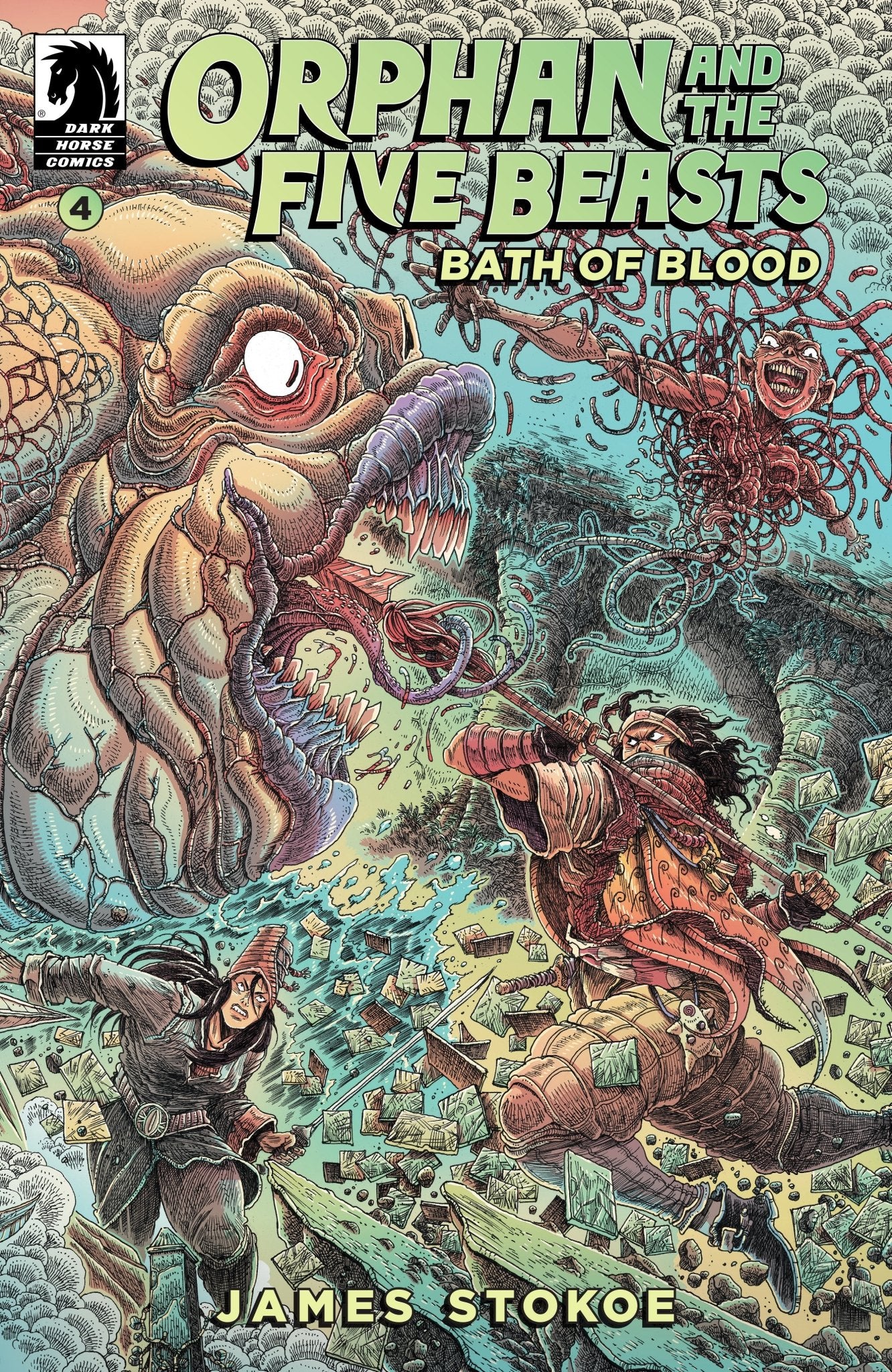 Comics - Orphan And The Five Beasts: Bath Of Blood 4 (Cover A) (James Stokoe) - Fan - Tastic Cards & Comics - Dark Horse