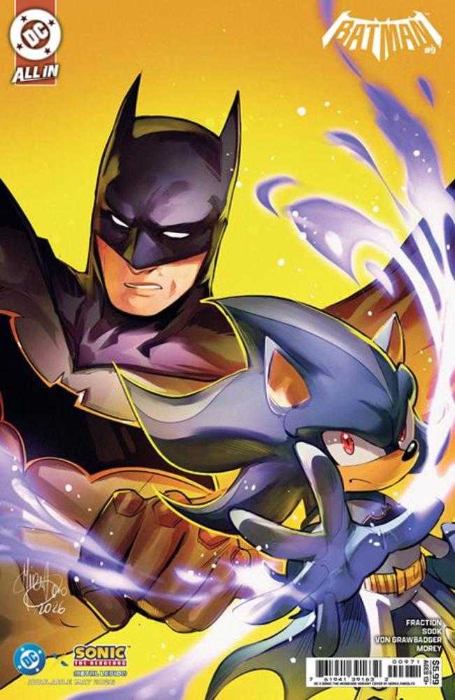 Comics - Batman 9 Cover F Mirka Andolfo DC X Sonic Card Stock Variant - Fan-Tastic Cards & Comics - DC Comics