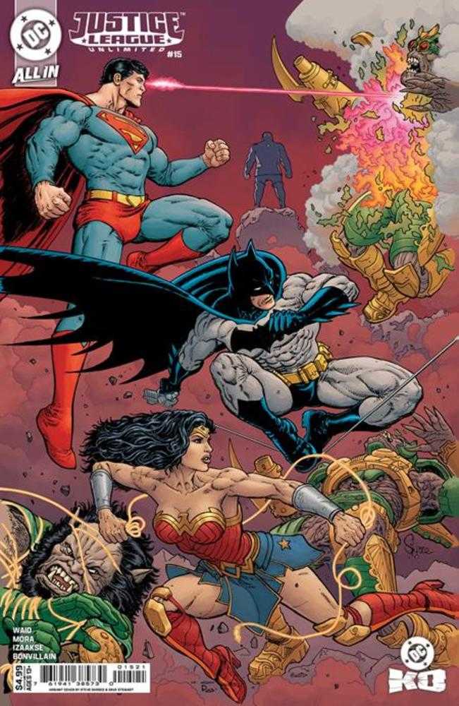 Comics - Justice League Unlimited 15 Cover B Steve Skroce Card Stock Variant (DC K.O.) - Fan-Tastic Cards & Comics - DC Comics