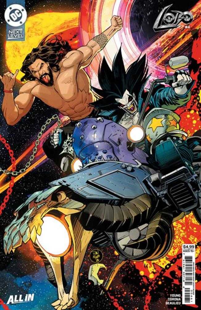 Comics - Lobo 4 Cover F Dan Mora Jason Momoa Cameo Card Stock Variant - Fan-Tastic Cards & Comics - DC Comics