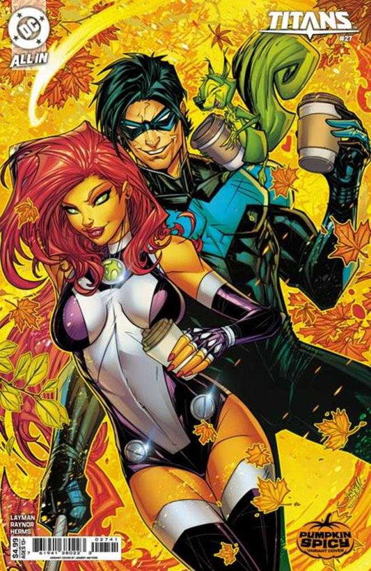Comics - Titans 27 Cover D Jonboy Meyers Pumpkin Spicy Card Stock Variant - Fan - Tastic Cards & Comics - DC Comics