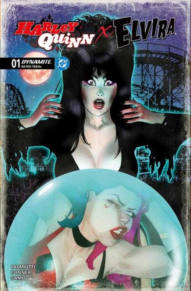 Comics - Harley Quinn X Elvira 1 Cover D Ben Caldwell Variant - Fan - Tastic Cards & Comics - Dynamite Entertainment