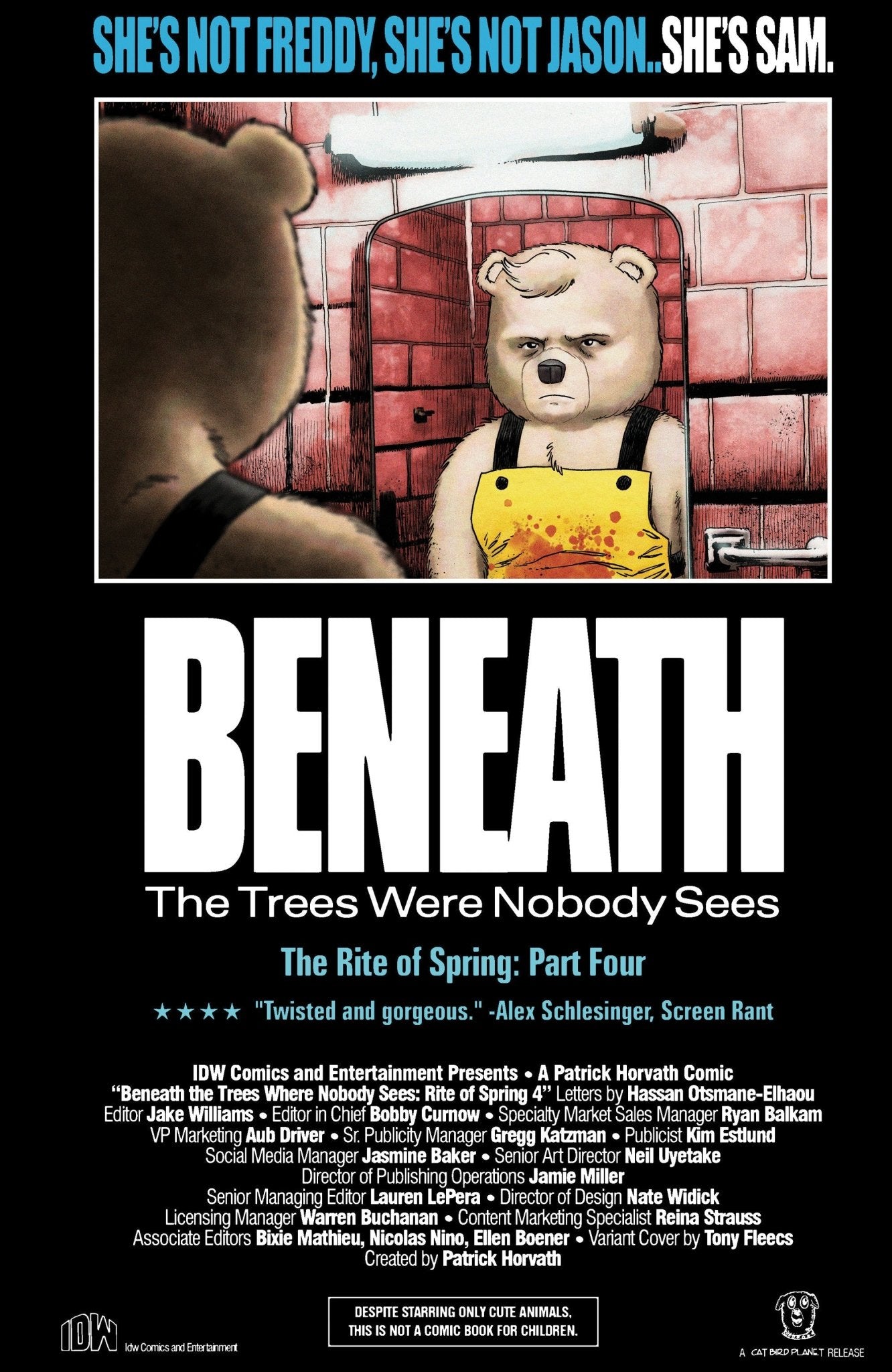 Comics - Beneath The Trees Where Nobody Sees: Rite Of Spring 4 Variant B (Fleecs Movie Homage Cover) - Fan - Tastic Cards & Comics - IDW Publishing