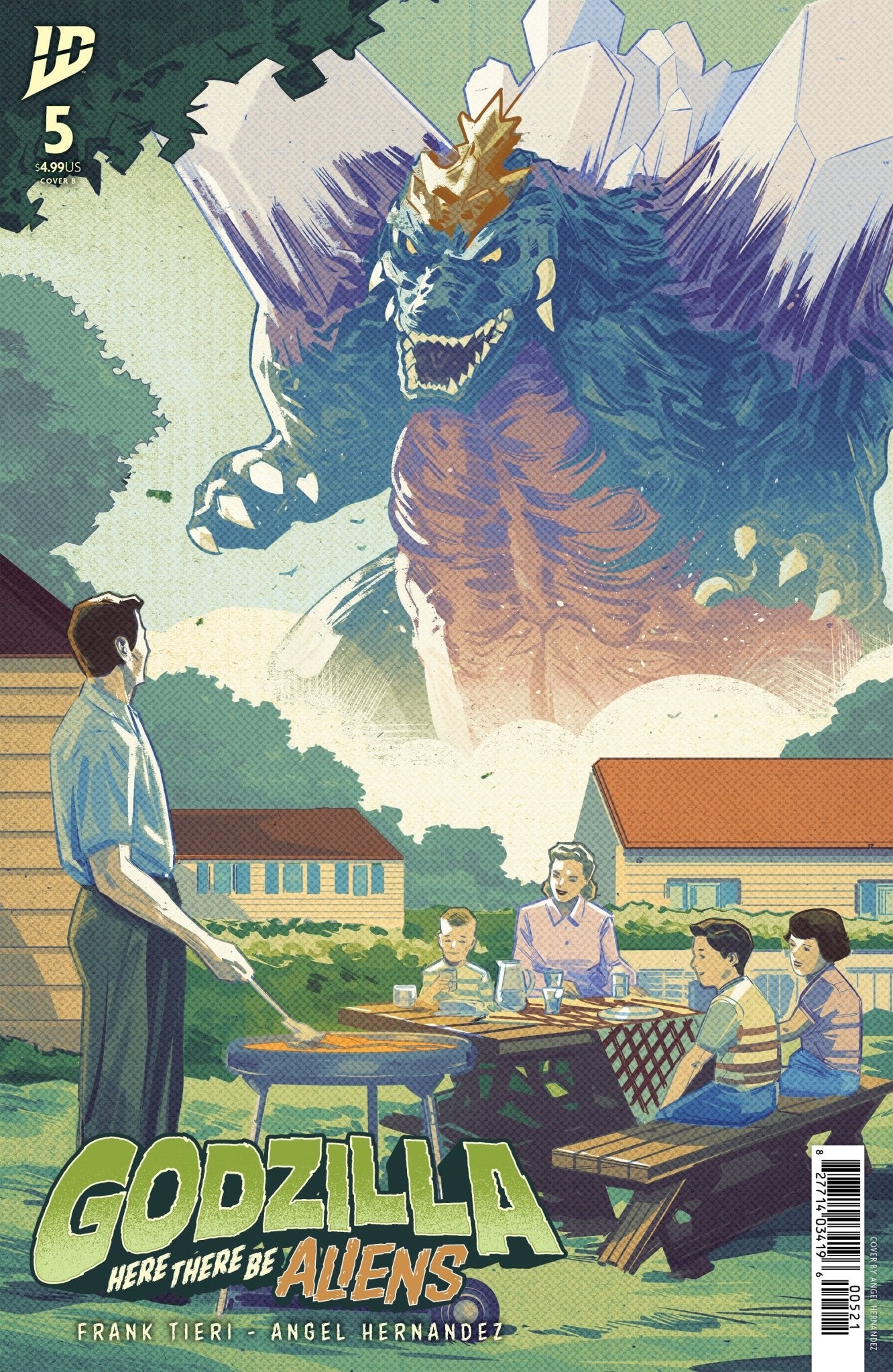 Comics - Godzilla: Here There Be Aliens 5 Variant B (Hernandez) - Fan - Tastic Cards & Comics - IDW Publishing