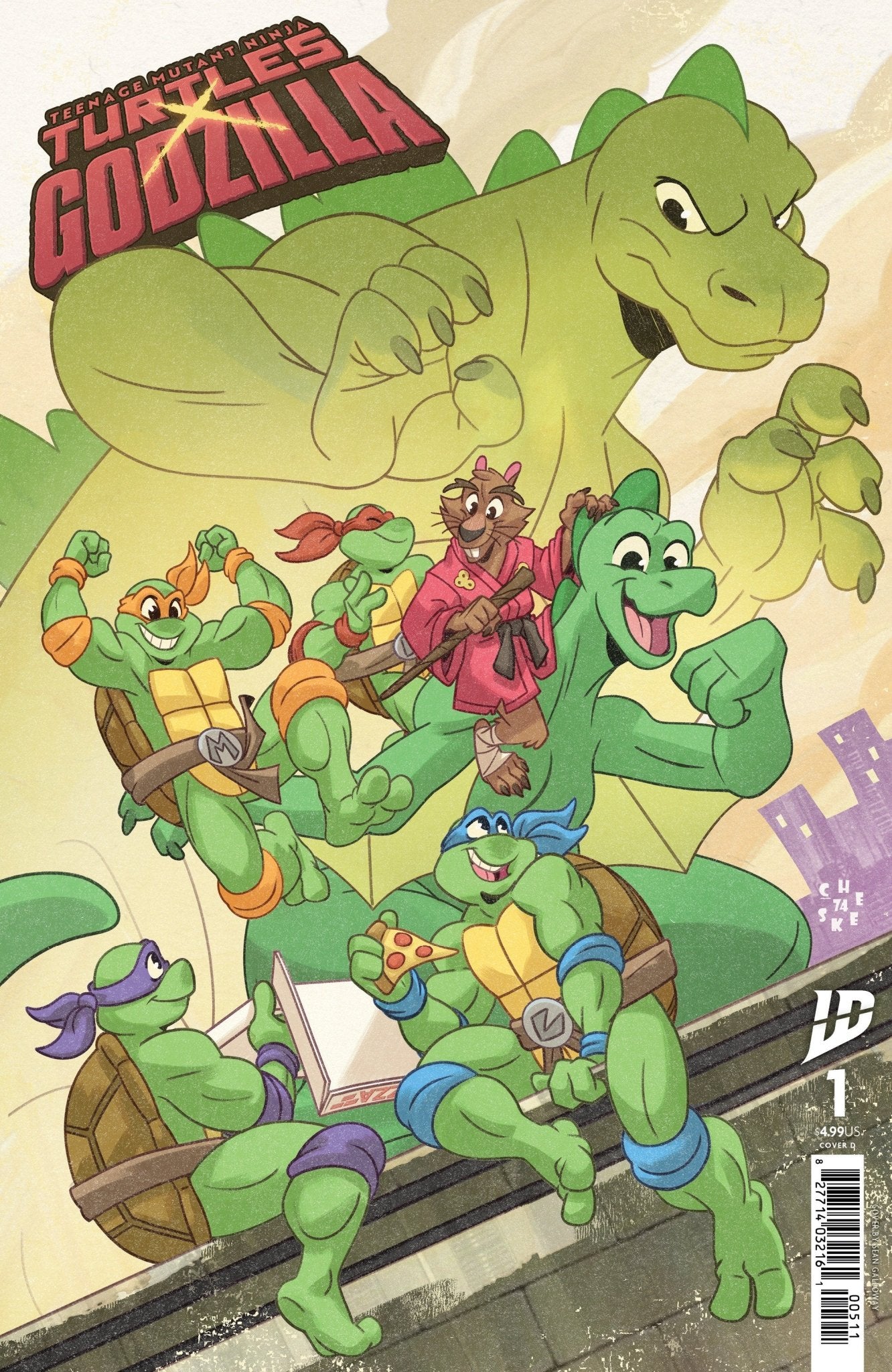 Comics - Teenage Mutant Ninja Turtles X Godzilla 1 Variant D (Galloway) - Fan - Tastic Cards & Comics - IDW Publishing