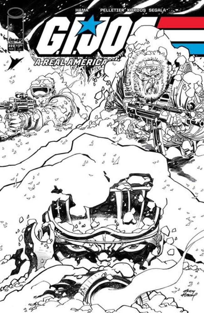 Comics - G.I. Joe A Real American Hero 322 Cover B Andy Kubert Black & White Variant - Fan - Tastic Cards & Comics - Image Comics