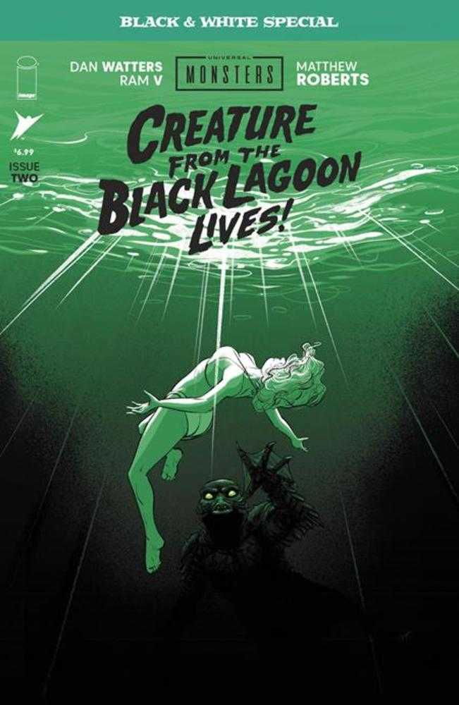 Comics - Universal Monsters Creature From The Black Lagoon Lives Black & White Special 2 (Of 2) Cover A Matthew Roberts - Fan-Tastic Cards & Comics - Image Comics