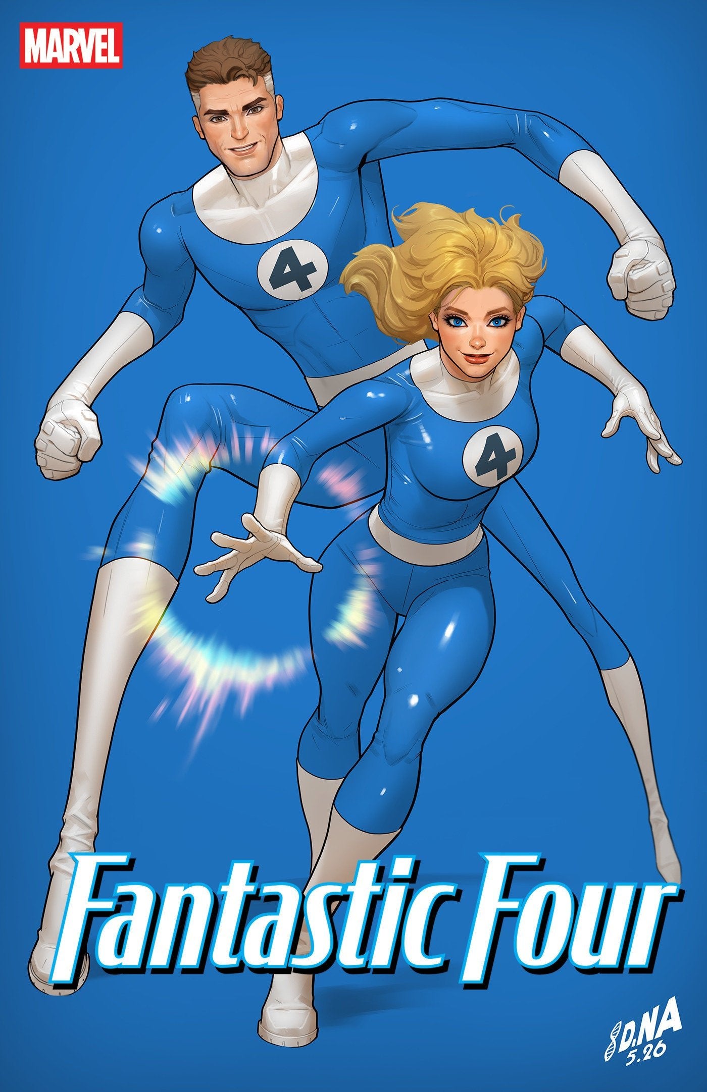 Comics - Fantastic Four 14 David Nakayama Color Block Blue Variant - Fan-Tastic Cards & Comics - Marvel Comics