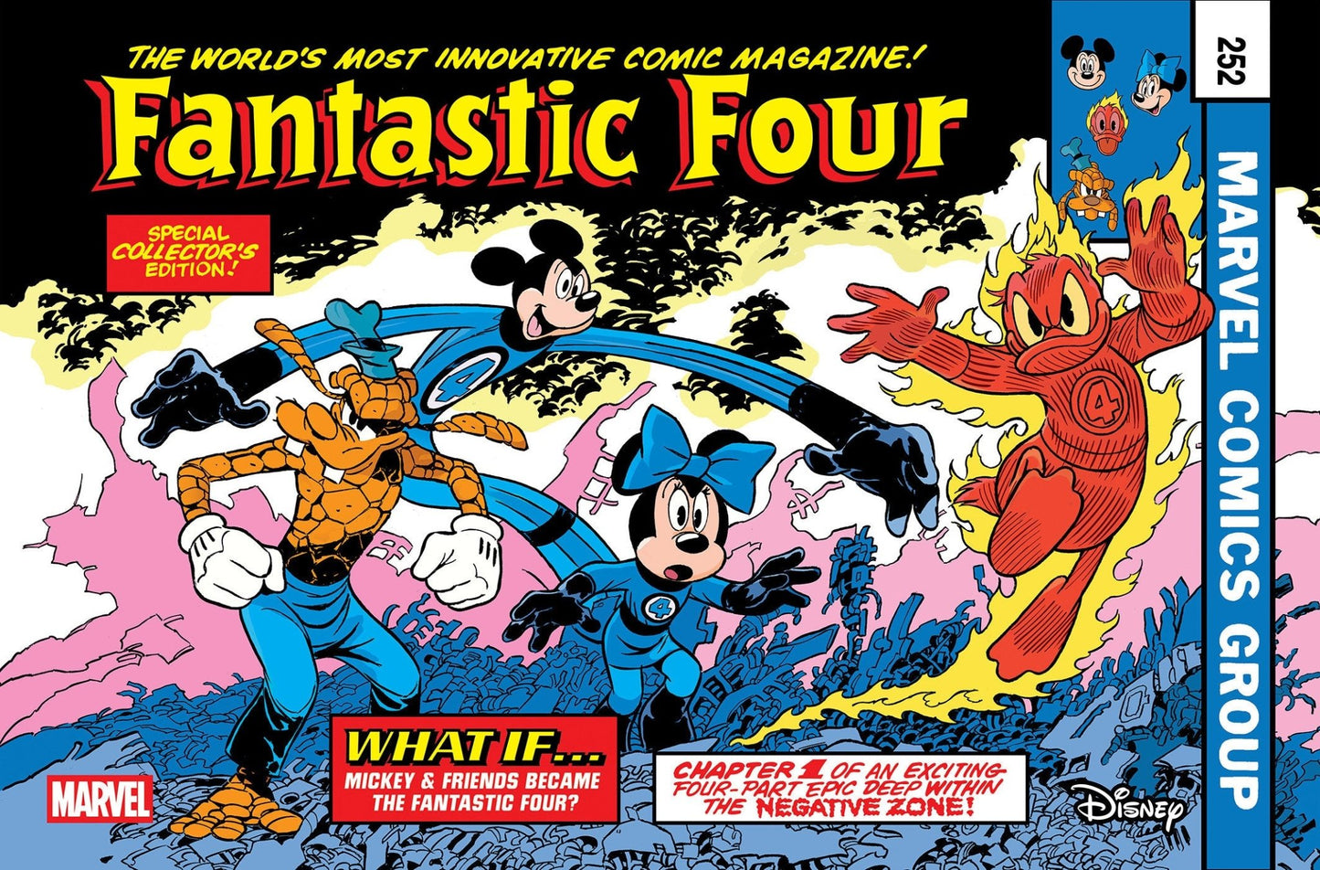Comics - Fantastic Four 4 Andrea Freccero Disney What If? Fantastic Four Homage Variant - Fan - Tastic Cards & Comics - Marvel Comics