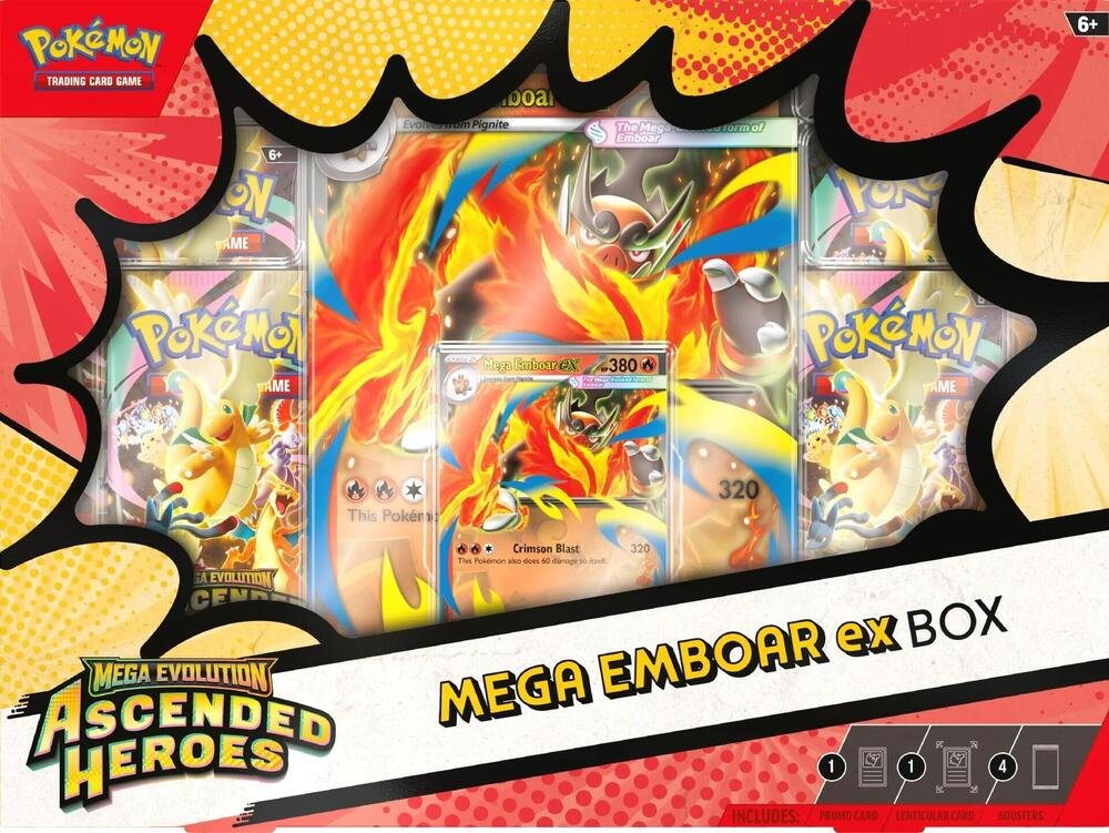 Gaming Cards - Pokemon Ascended Heroes Mega Emboar Ex Box - Fan-Tastic Cards & Comics - The Pokémon Company International