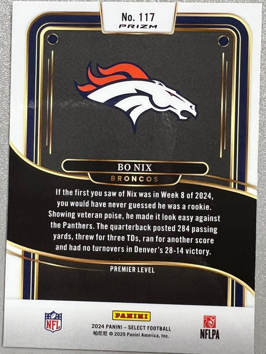 Sport Cards - Football Bo Nix 117 (Panini - Select Football) - Fan - Tastic Cards & Comics - Panini
