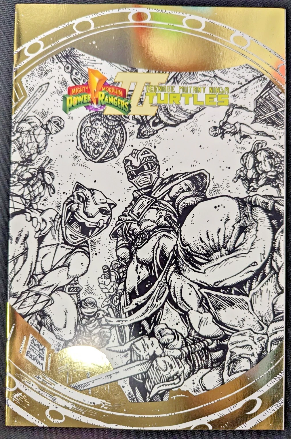 Mighty Morphin Power Rangers Teenage Mutant Ninja Turtles III 3 Foil Ashcan