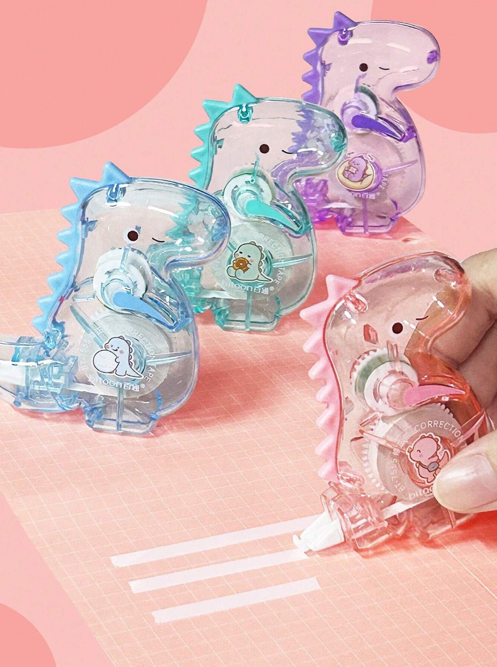 Toys and Models - Cartoon Transparent Dinosaur Correction Tape - Fan - Tastic Cards & Comics - Upper Deck