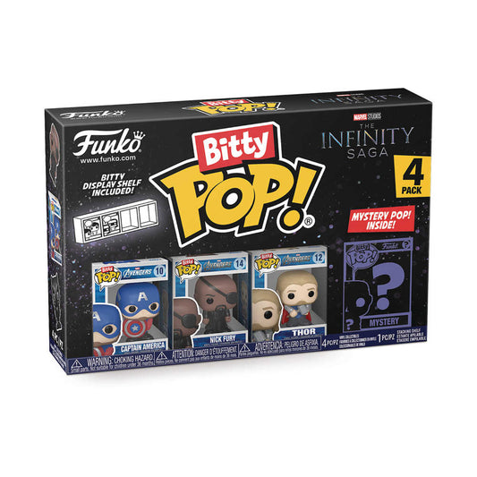 Bitty Pop Marvel Capt America 4pk Figure