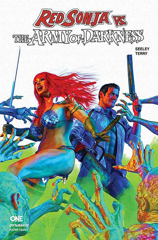 Red Sonja vs Aod #1 Cover S Foc Bonus Spears White Foil