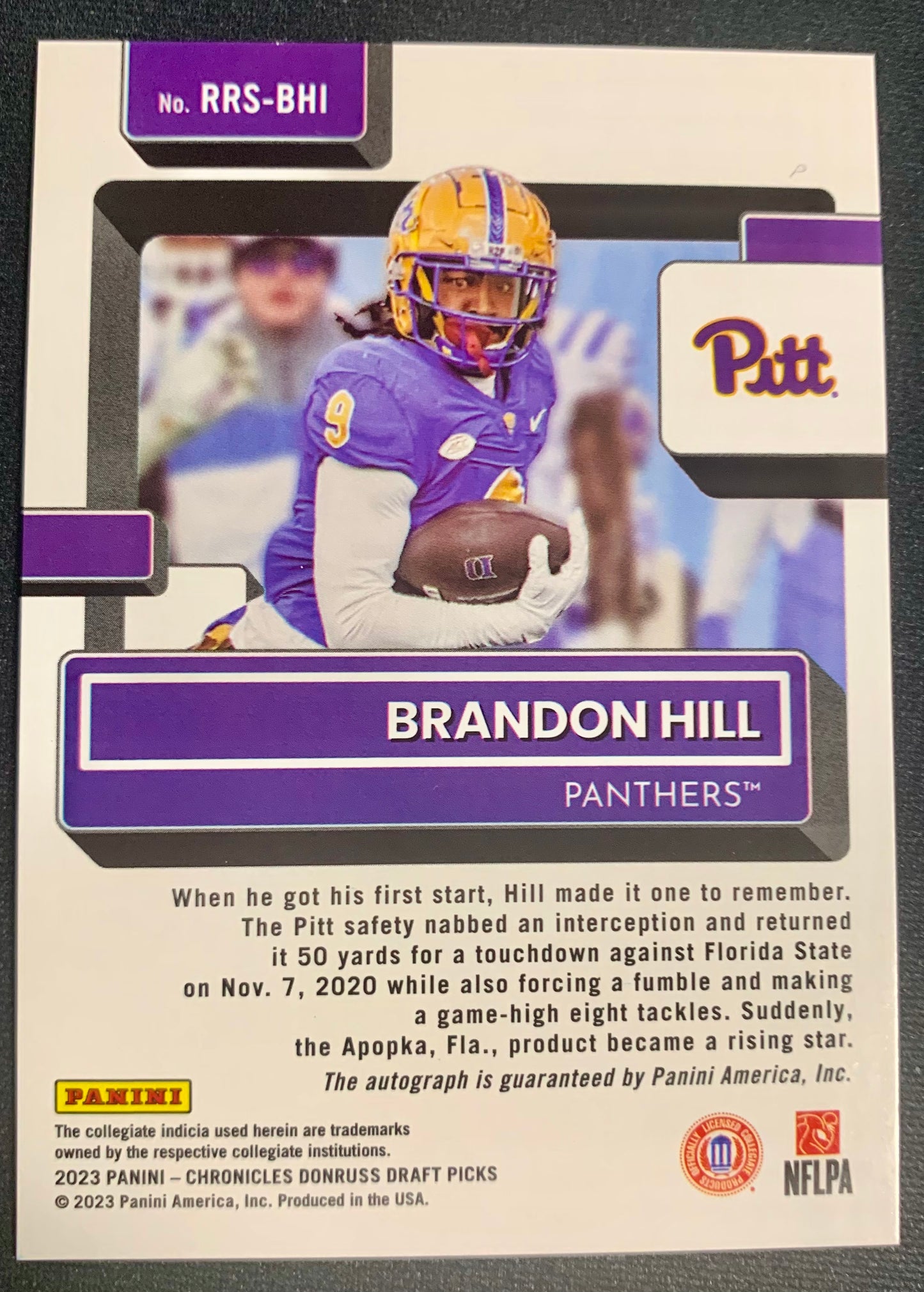 Brandon Hill - 2023 Chronicles Draft Picks - #RRS-BHI- RC Autograph