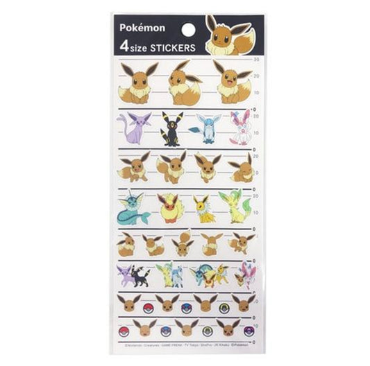 Pokemon Center Original 4SIZE STICKERS - Eeveelution