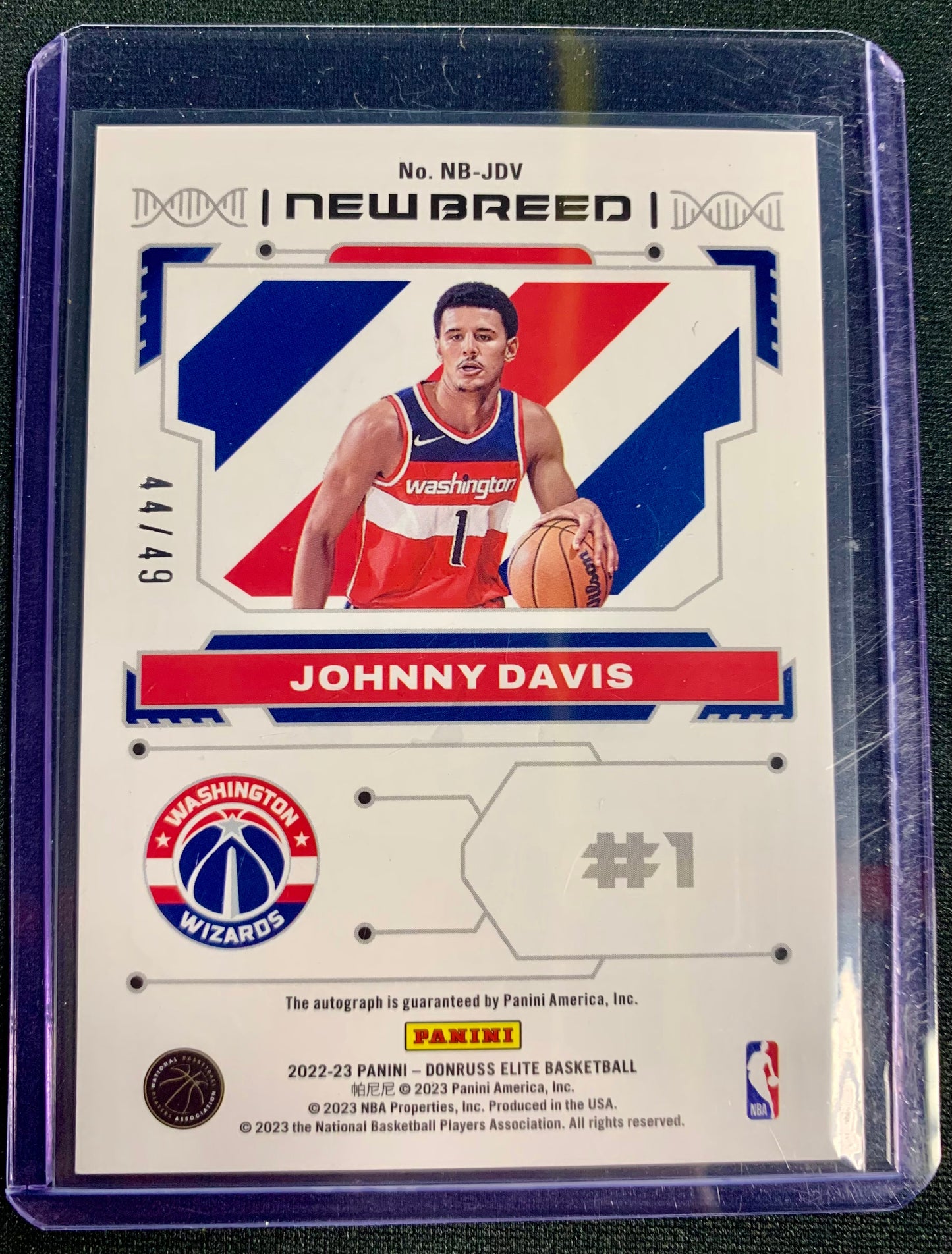 Johnny Davis - 2023/24 Hoops - #NB-JDV - RC - /49