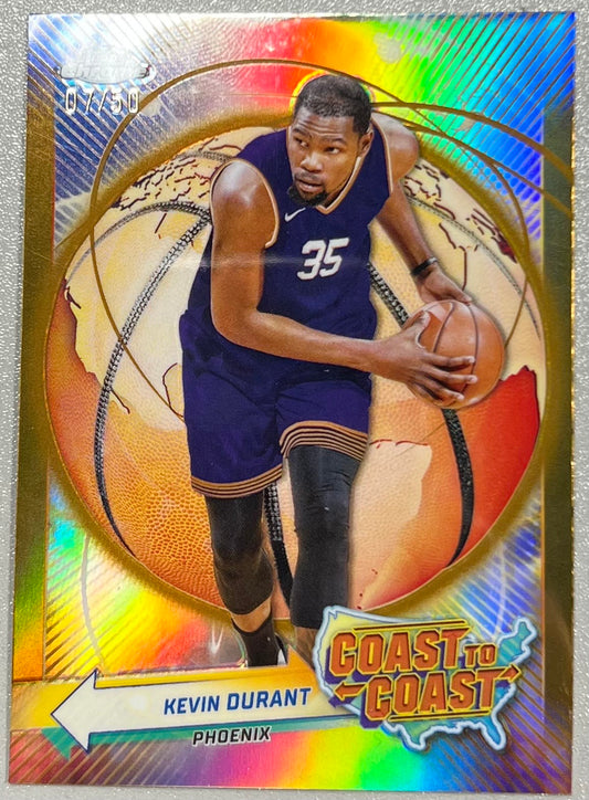 Basketball Kevin Durant #CC-26 (Topps Chrome Coast to Coast) Numbered 07/50