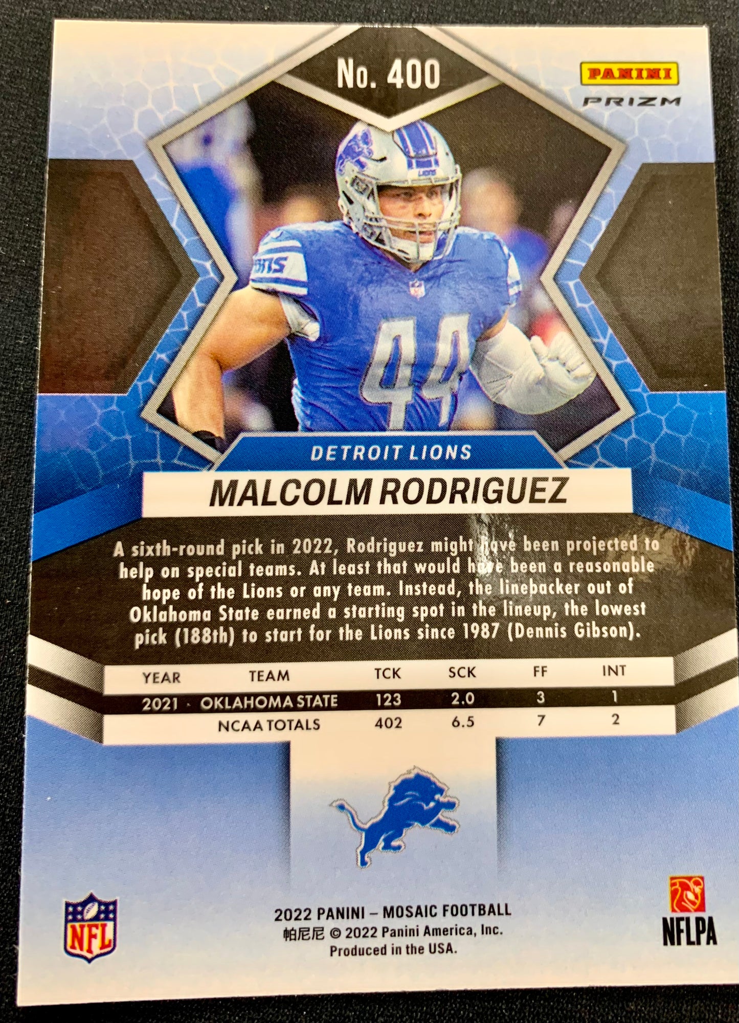 Malcolm Rodriguez - 2022 Mosaic - Holo Refractor RC #400