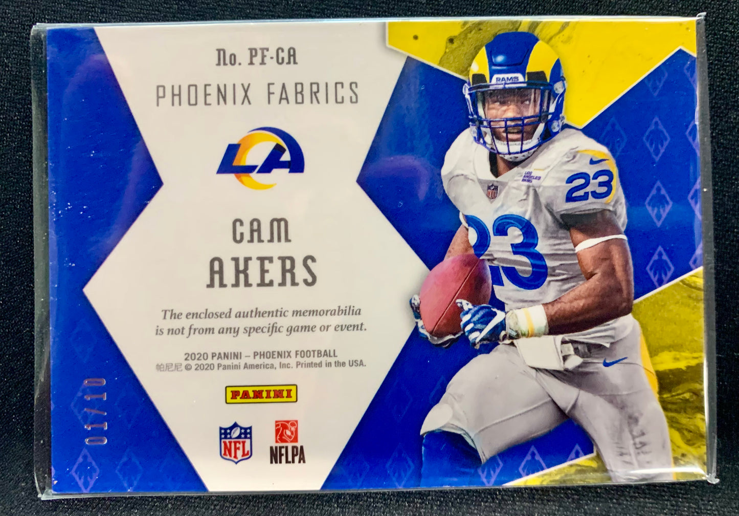 Cam Akers - 2020 Phoenix - #PF-CA - RC Memorabilia /10