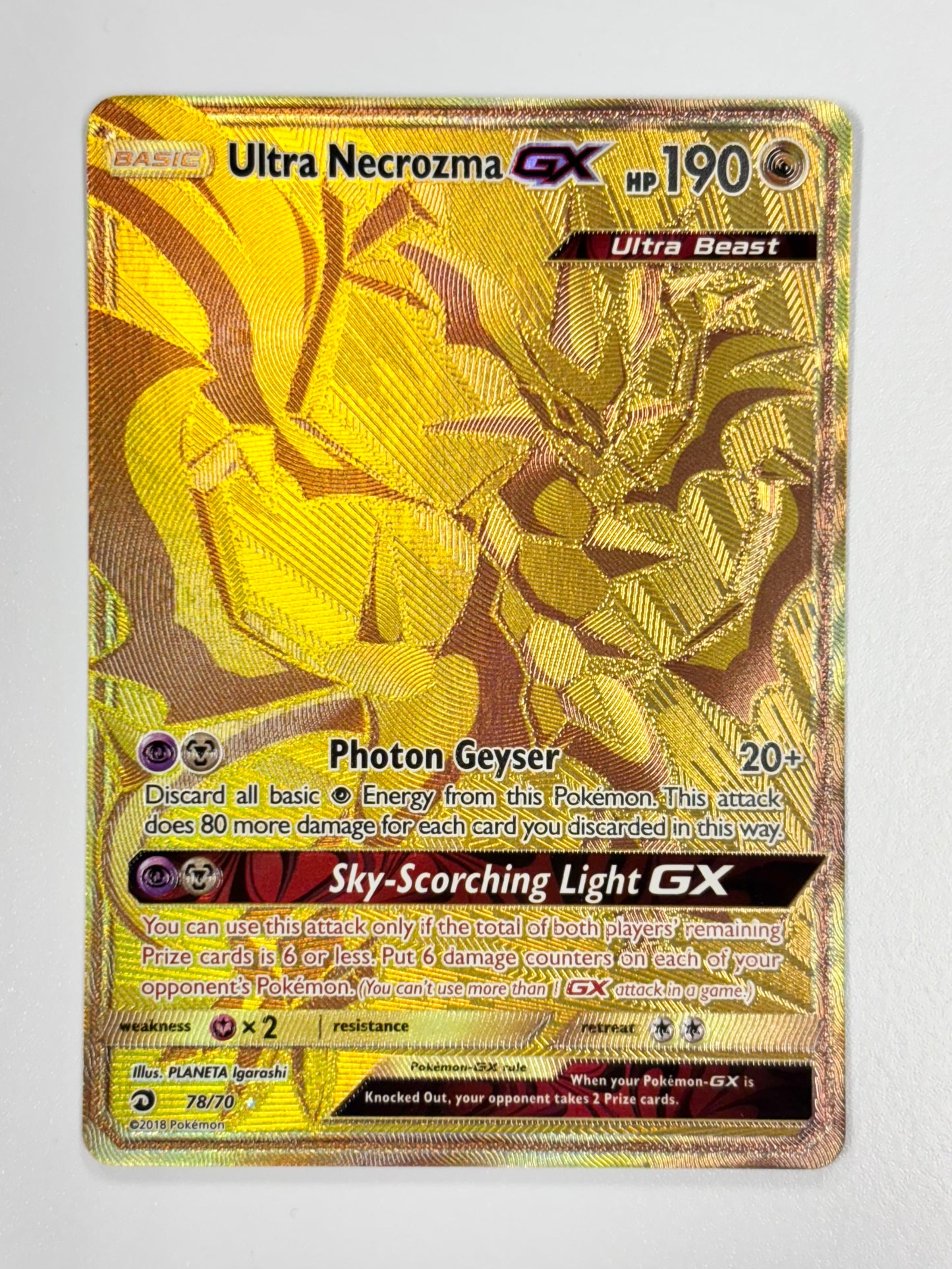 Pokémon Ultra Necrozma GX 78/70 Dragon Majesty