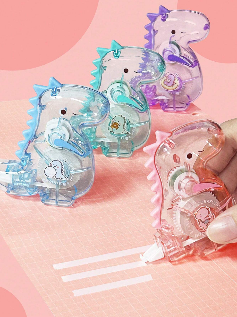Cartoon Transparent Dinosaur Correction Tape