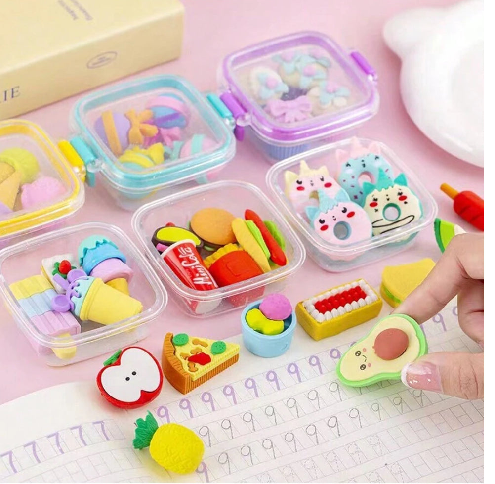 Bento Box Eraser Set