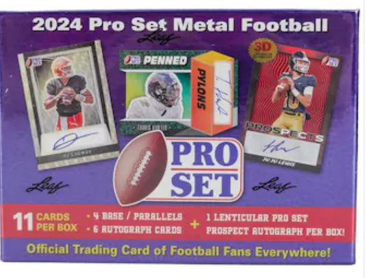 2024 Leaf Pro Set Metal Football Hobby Box