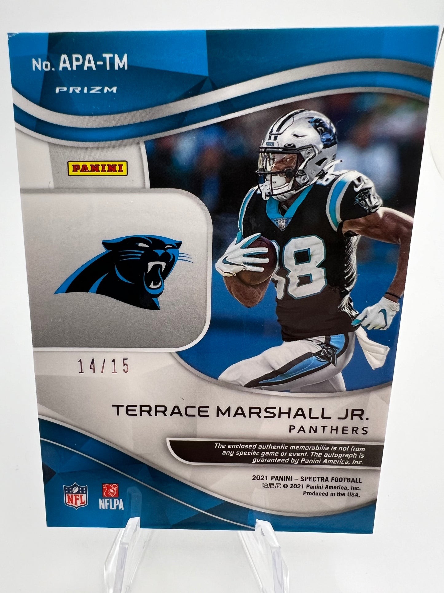 Terrace Marshall Jr. - Panini Spectra - #APA-TM - /15 - Orange Ice Memo Auto