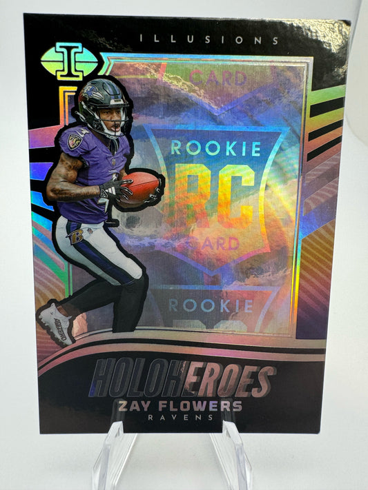 Zay Flowers - #34 - 2023 Panini Holoheroes RC