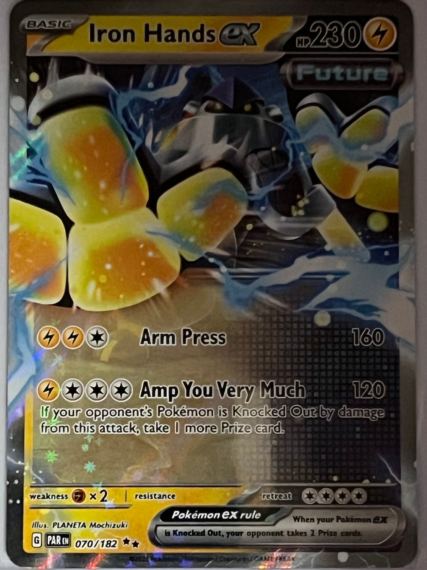 Pokémon Iron Hands EX #70/182 Paradox Rift