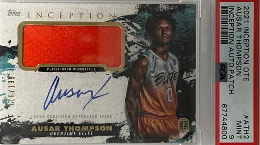 Basketball Ausar Thompson #ATH2 ( Inception Auto Patch) Graded 9