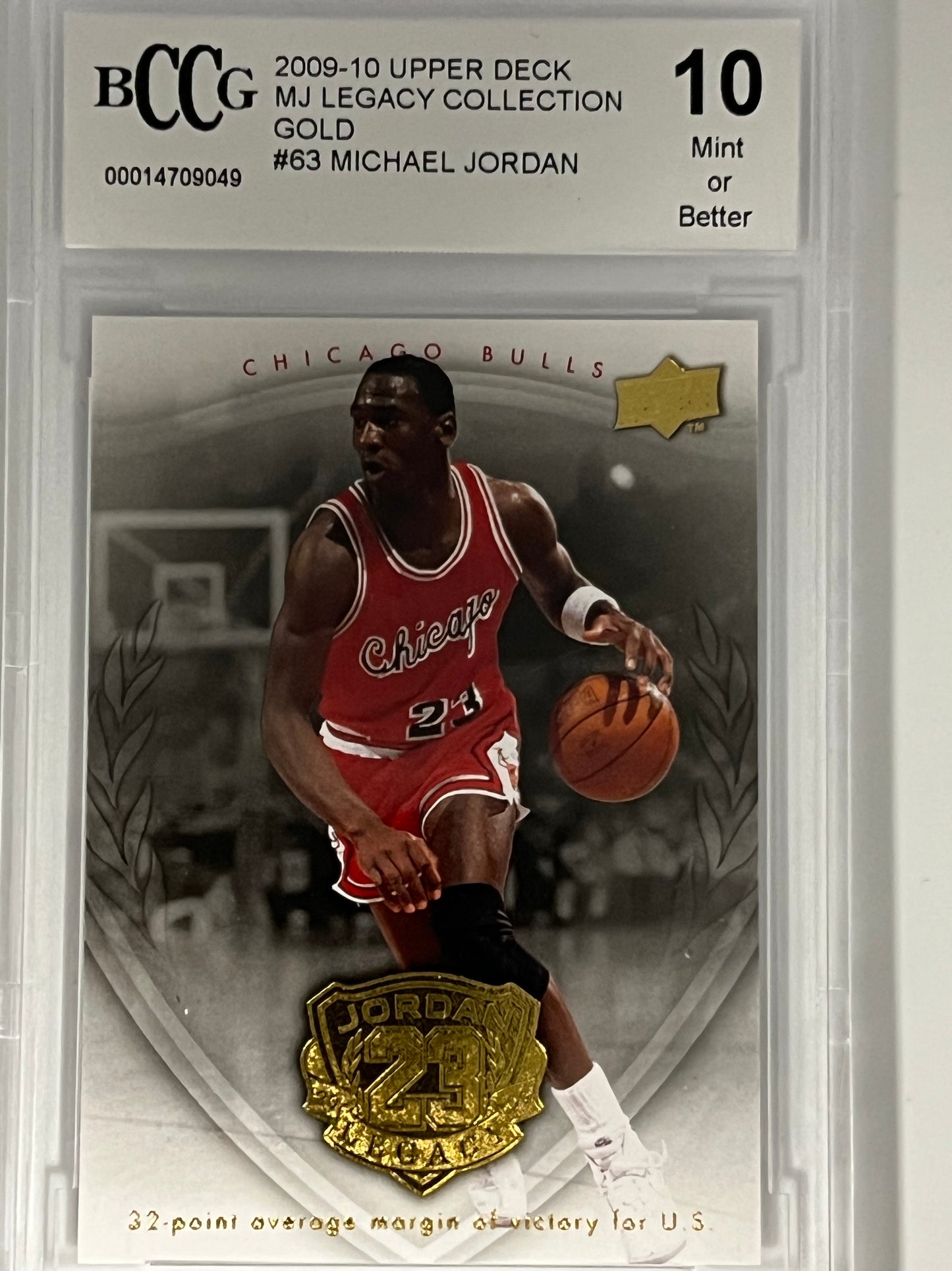 Basketball Michael Jordan #63 (MJ Legacy Collection Gold) Graded 10