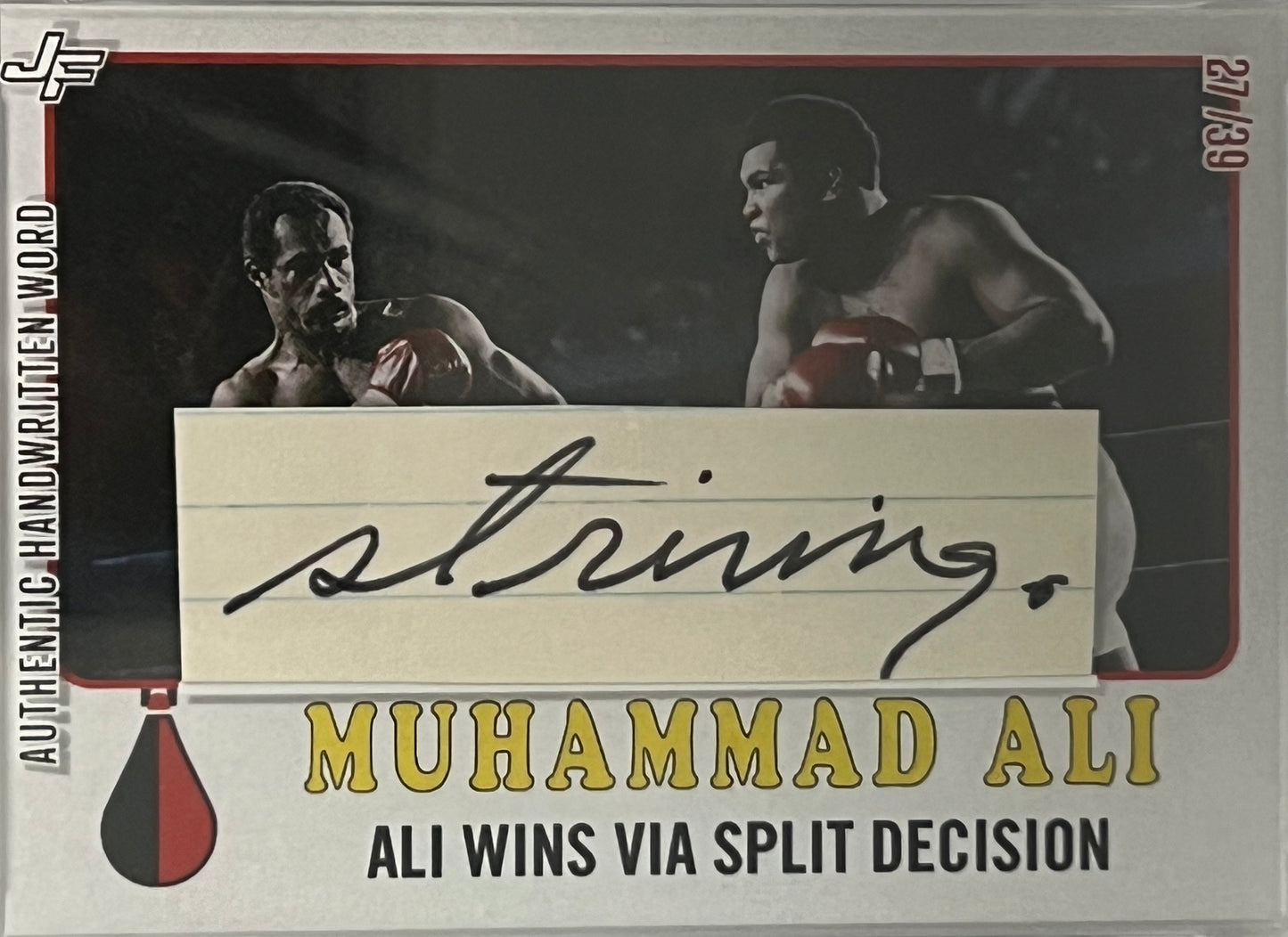 Boxing Muhammad Ali (Jersey Fusion) Numbered 27/39 and Signed