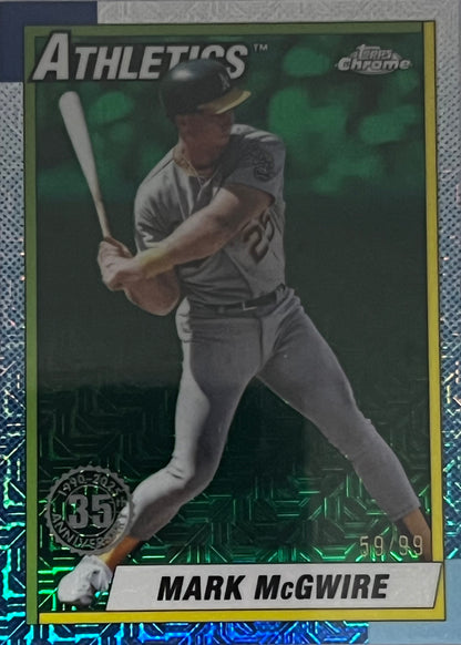 Baseball Mark McGwire (Topps Chrome Athletics) #T90C-52 Numbered 59/99