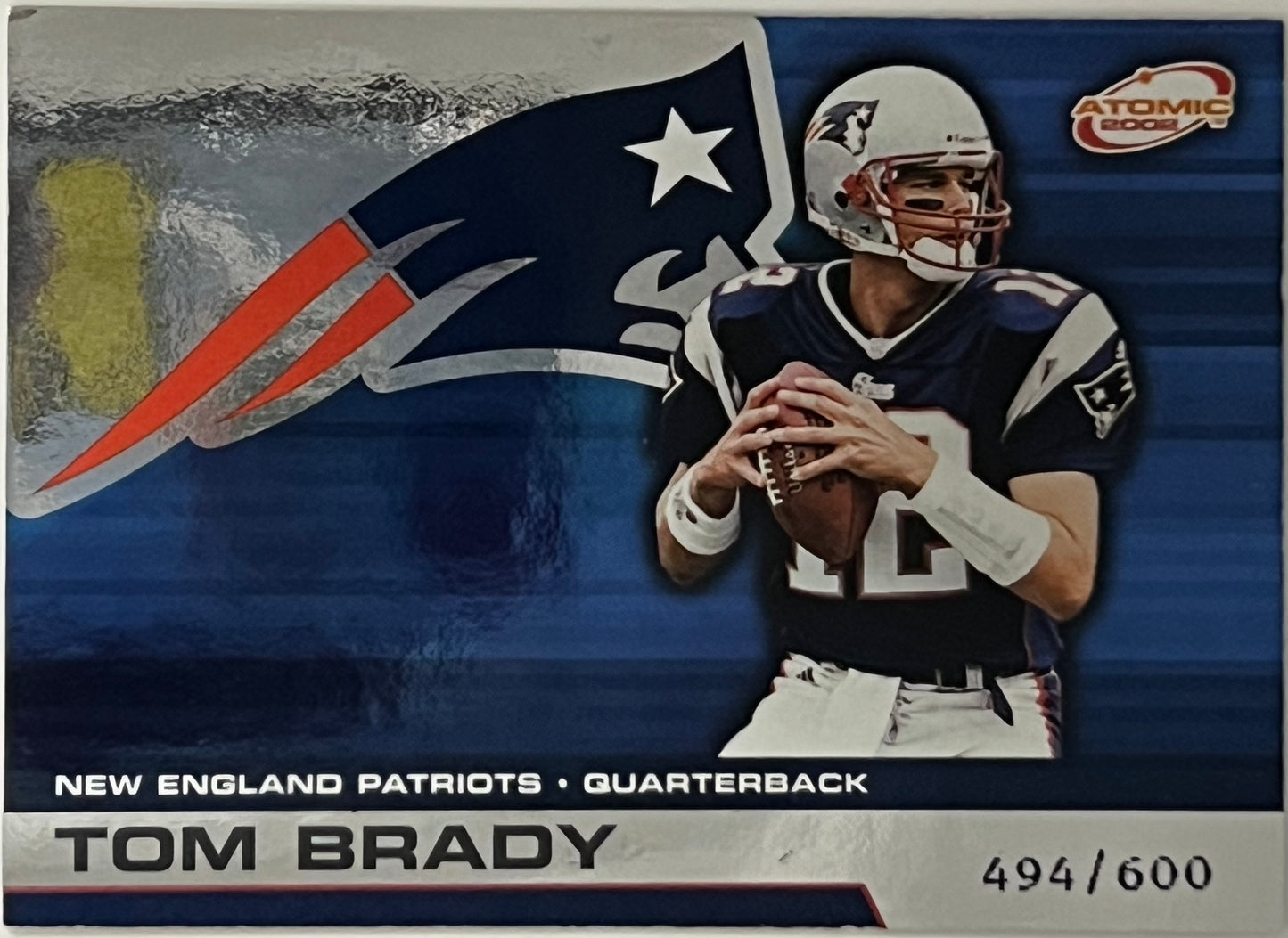 Football Tom Brady #56 (Atomic 2002) Numbered 494/600