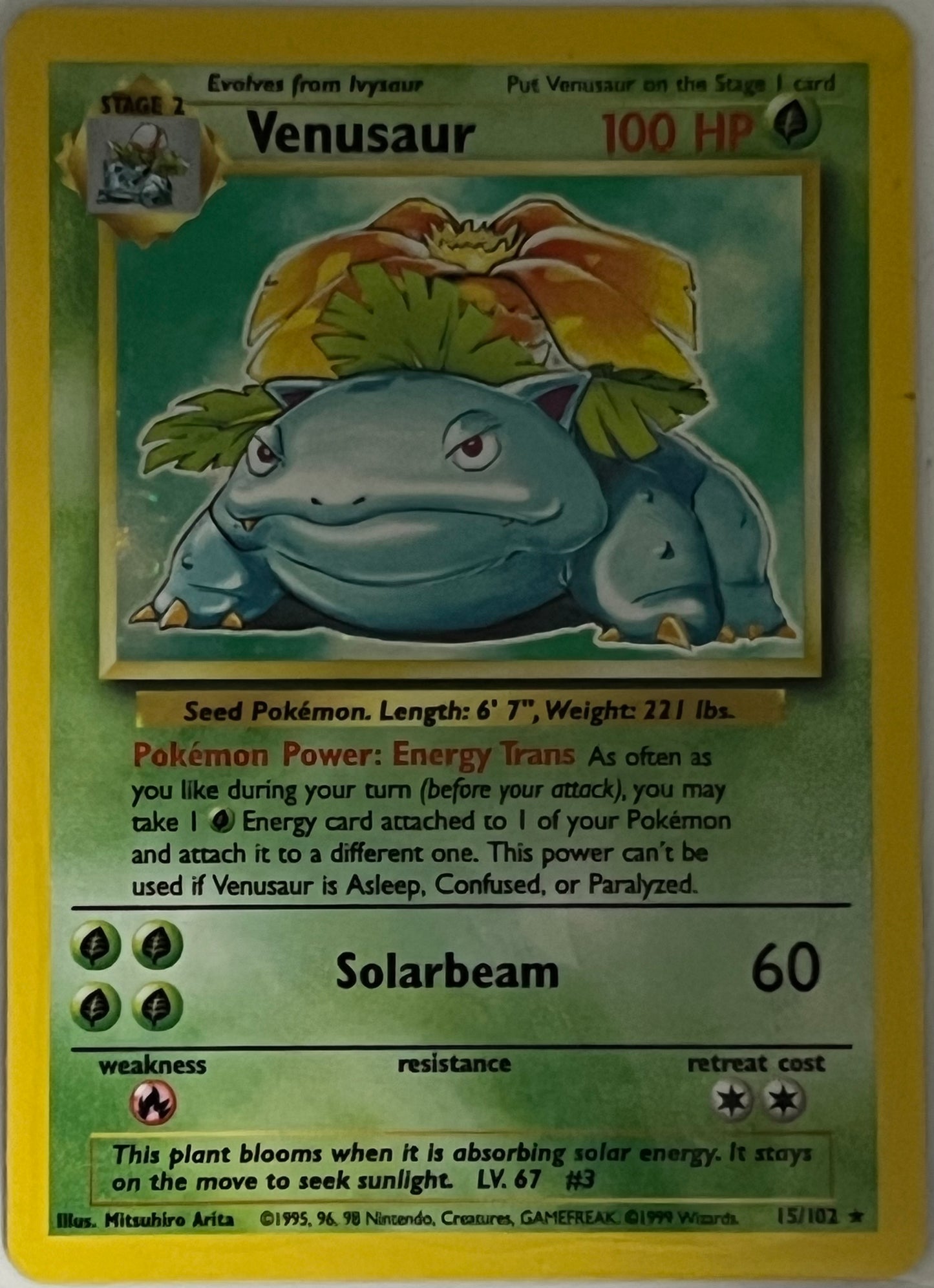 Pokémon Holo Venusaur #15/102 (Base Set)