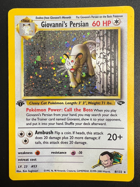 Pokémon Giovanni’s Persian 1st edition 8/132 Gym Challenge