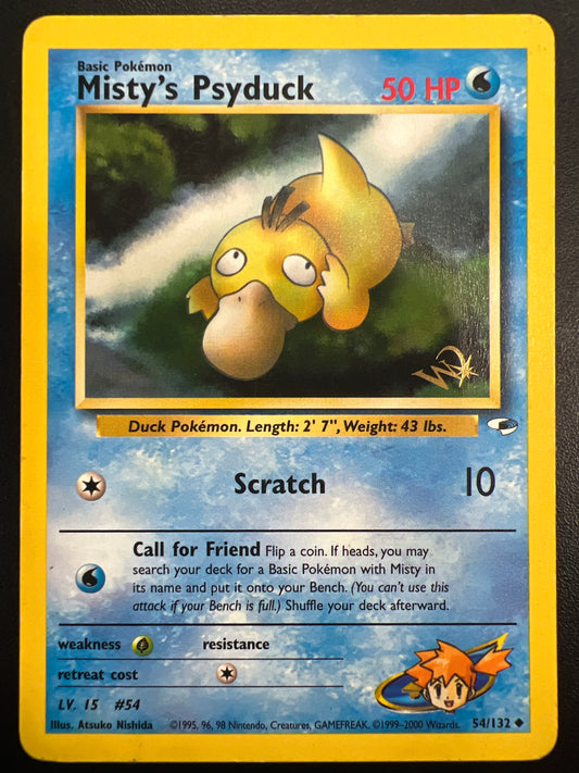 Pokémon Misty’s Psyduck 54/132 Gym Heroes (W stamp)