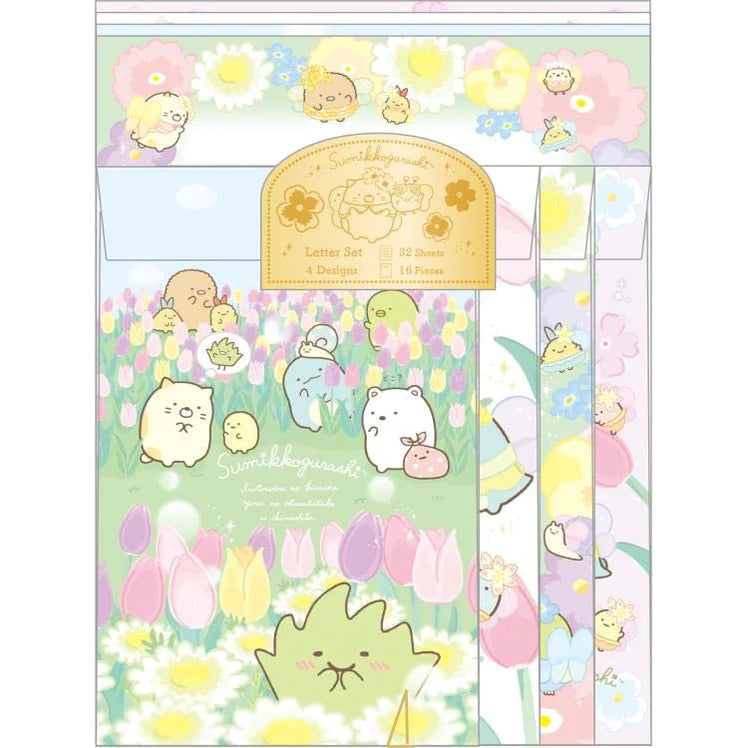 San-X Sumikko Gurashi Japan Stationery Envelopes 4 Types Zasso Yosei Flower Garden