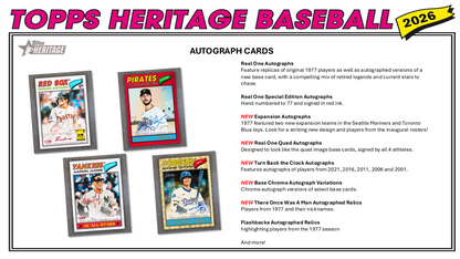 2026 Topps Heritage Baseball Hobby
