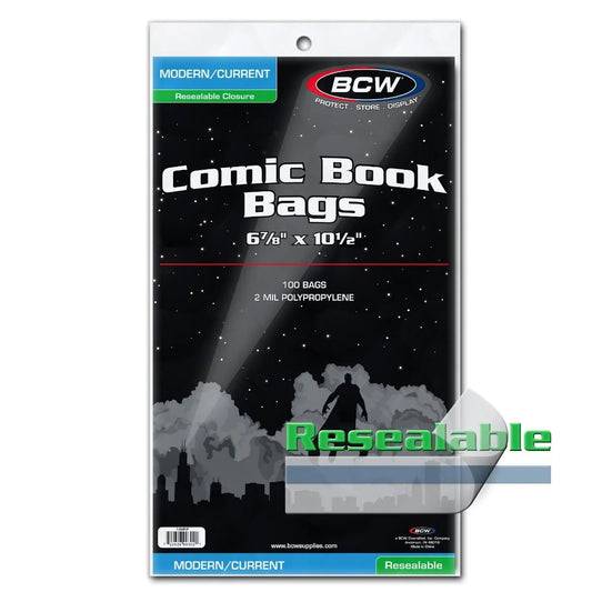 Comic Supplies - Current Resealable Comic Bags 100pk - Fan - Tastic Cards & Comics - OTHER PUBLISHERS