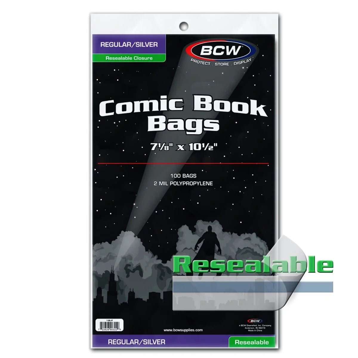 Comic Supplies - Silver Age Resealable Comic Bags 100pk - Fan - Tastic Cards & Comics - OTHER PUBLISHERS