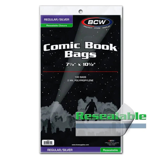 Comic Supplies - Silver Age Resealable Comic Bags 100pk - Fan - Tastic Cards & Comics - OTHER PUBLISHERS