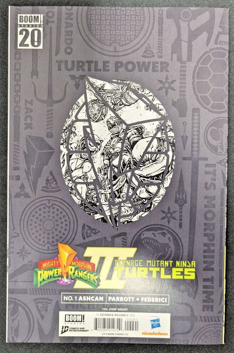 Comics - Mighty Morphin Power Rangers Teenage Mutant Ninja Turtles III 3 Foil Ashcan - Fan - Tastic Cards & Comics - Boom! Studios